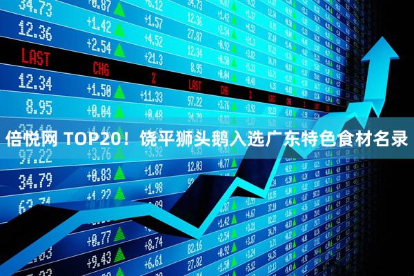 倍悦网 TOP20！饶平狮头鹅入选广东特色食材名录